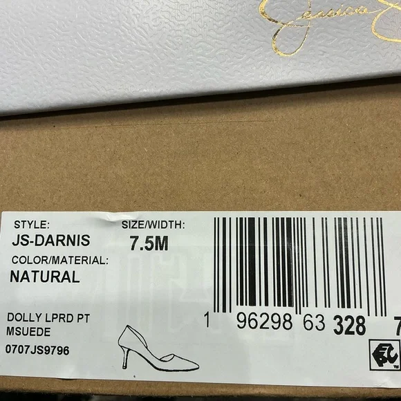 Jessica Simpson Leopard Print Pointed Toe D'Orsay Pump Size 7.5 - Picture 14 of 16